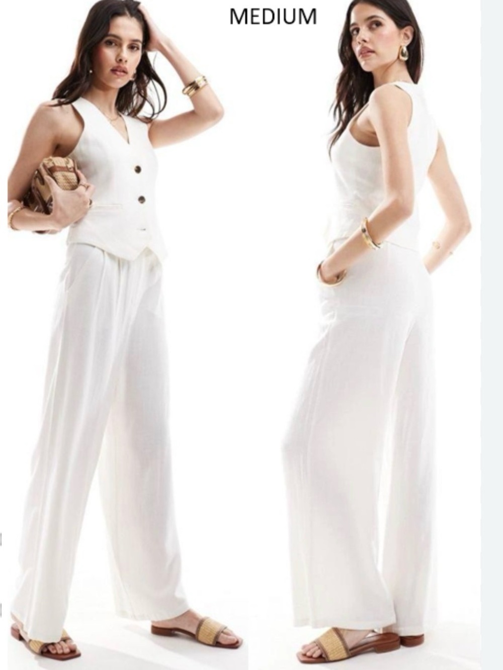 House of Harlow 1960 White Wide-Leg set